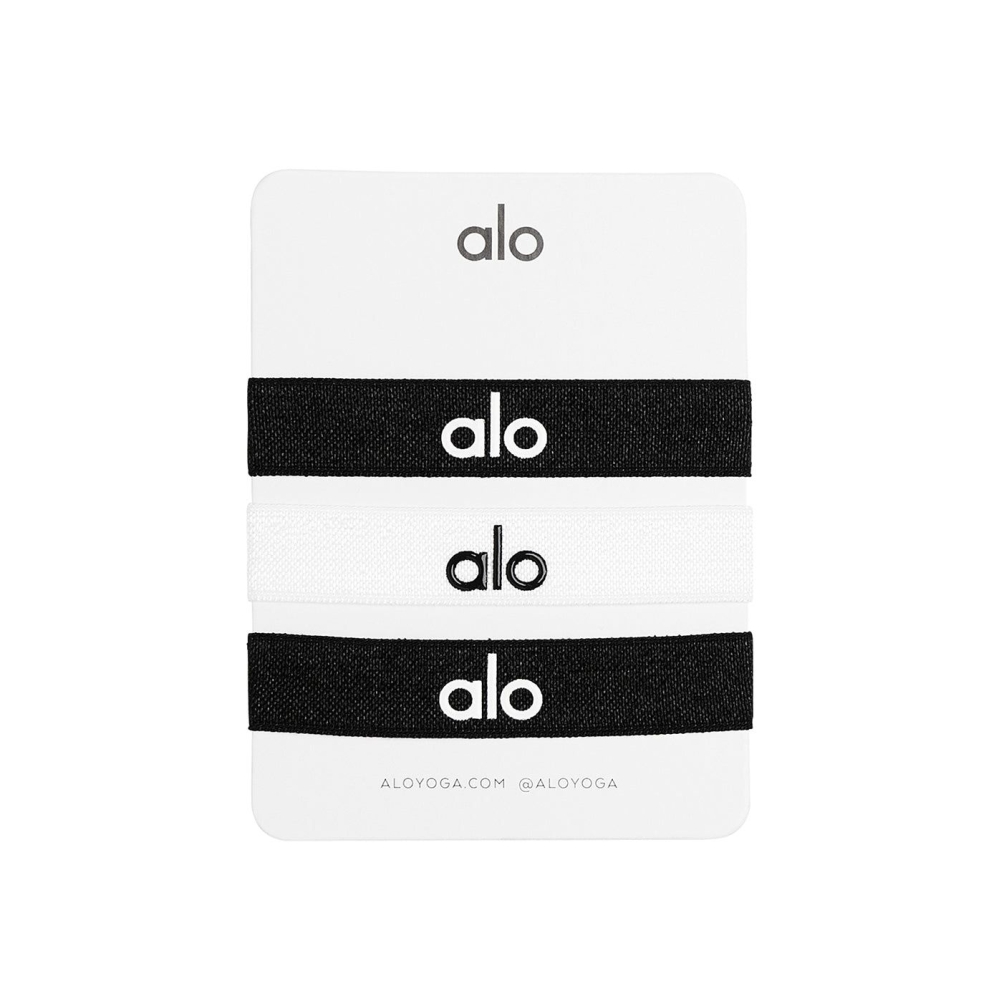 Alo Yoga Hair Tie Damen Schwarz Weiß | QMEGUS478