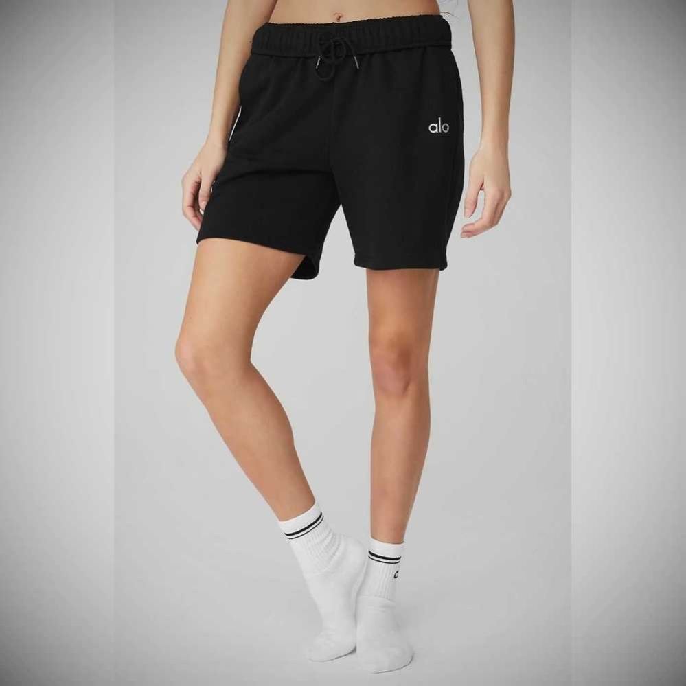 Alo Yoga Half-Crew Throwback Socken Damen Weiß Schwarz | LSEGQN586