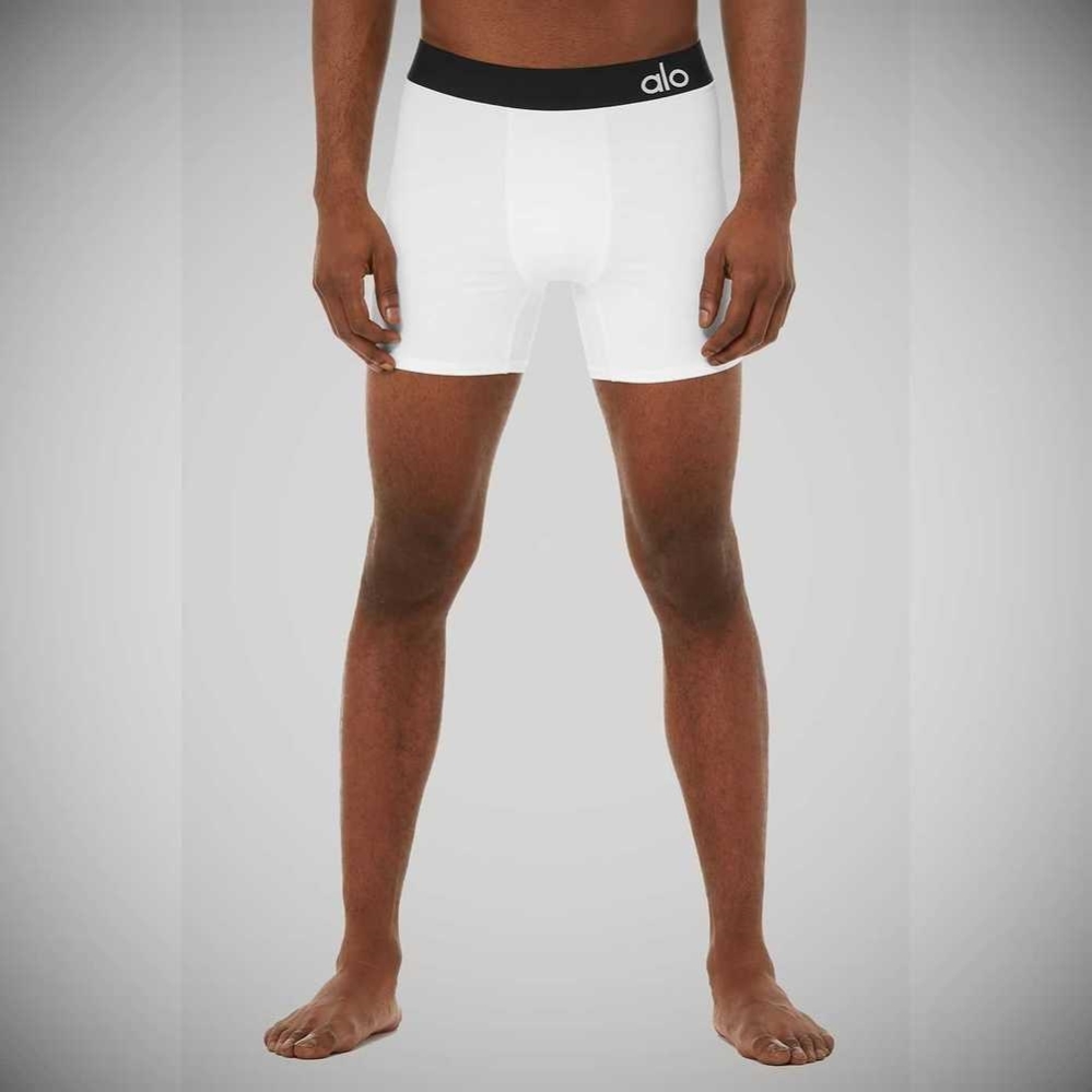 Alo Yoga Hero Underwear Unterwäsche Herren Weiß | ZVLNAU291