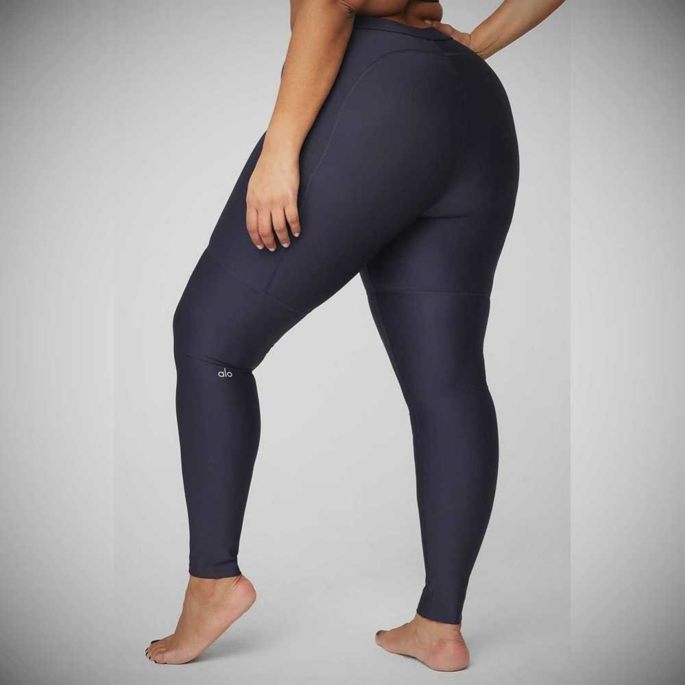 Alo Yoga High-Taille 4 Pocket Utility Leggings Damen Navy | SPJRDZ238