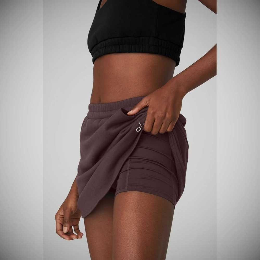 Alo Yoga High-Taille Accolade Röcke Damen Lila Grau | FMEWJY234