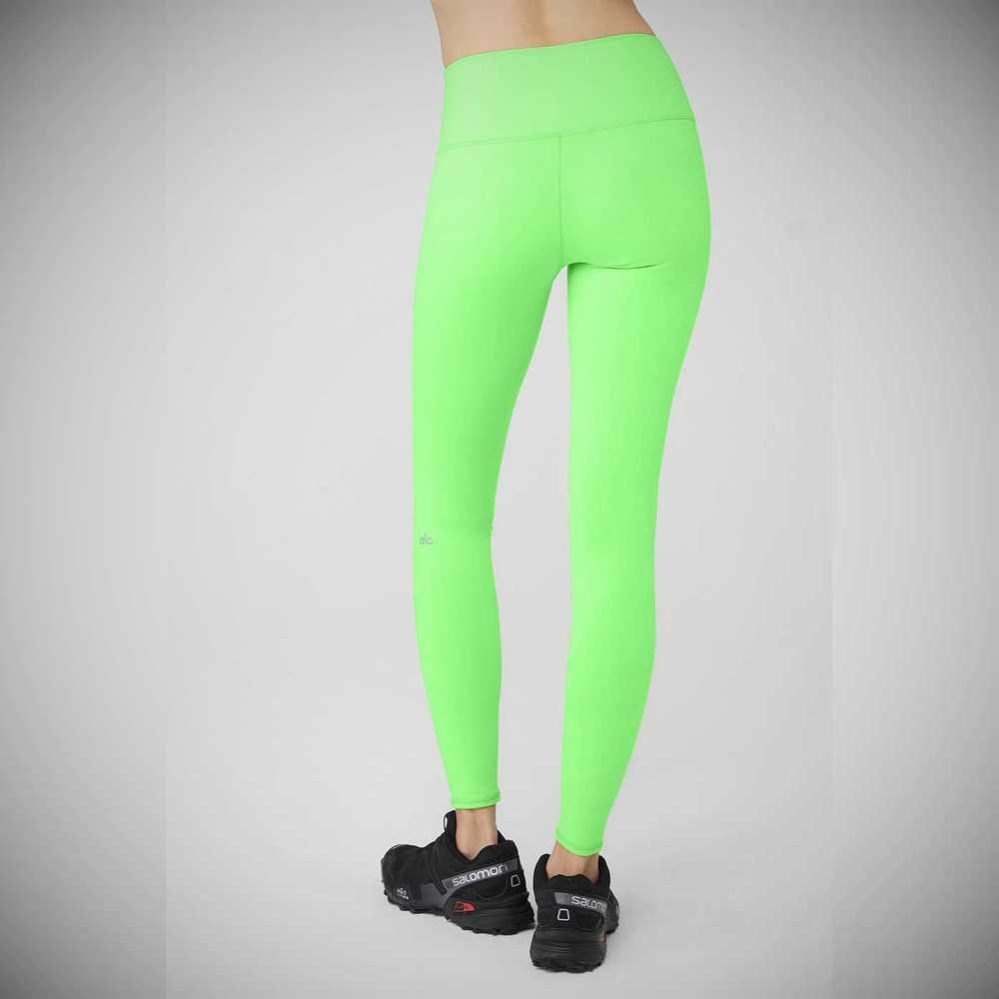 Alo Yoga High-Taille Airbrush Leggings Damen Grün | BLQKEO826