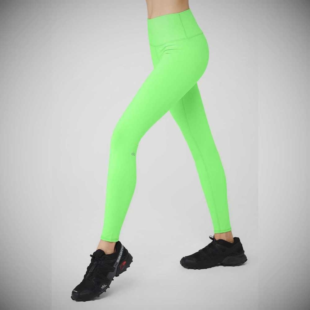 Alo Yoga High-Taille Airbrush Leggings Damen Grün | BLQKEO826