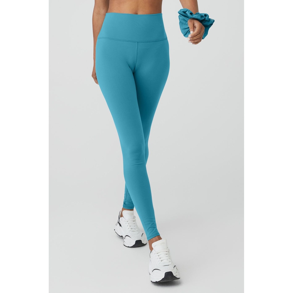 Alo Yoga High-Taille Airbrush Leggings Damen Blau | GLYZHM192