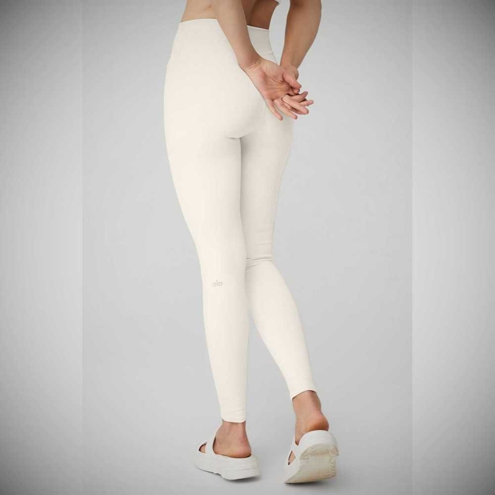 Alo Yoga High-Taille Airbrush Leggings Damen Weiß | MPNYLX287