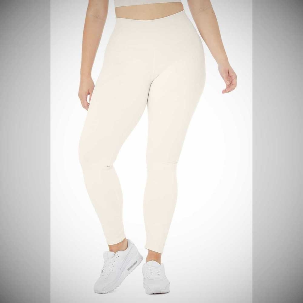 Alo Yoga High-Taille Airbrush Leggings Damen Weiß | MPNYLX287