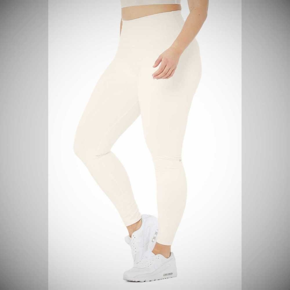 Alo Yoga High-Taille Airbrush Leggings Damen Weiß | MPNYLX287