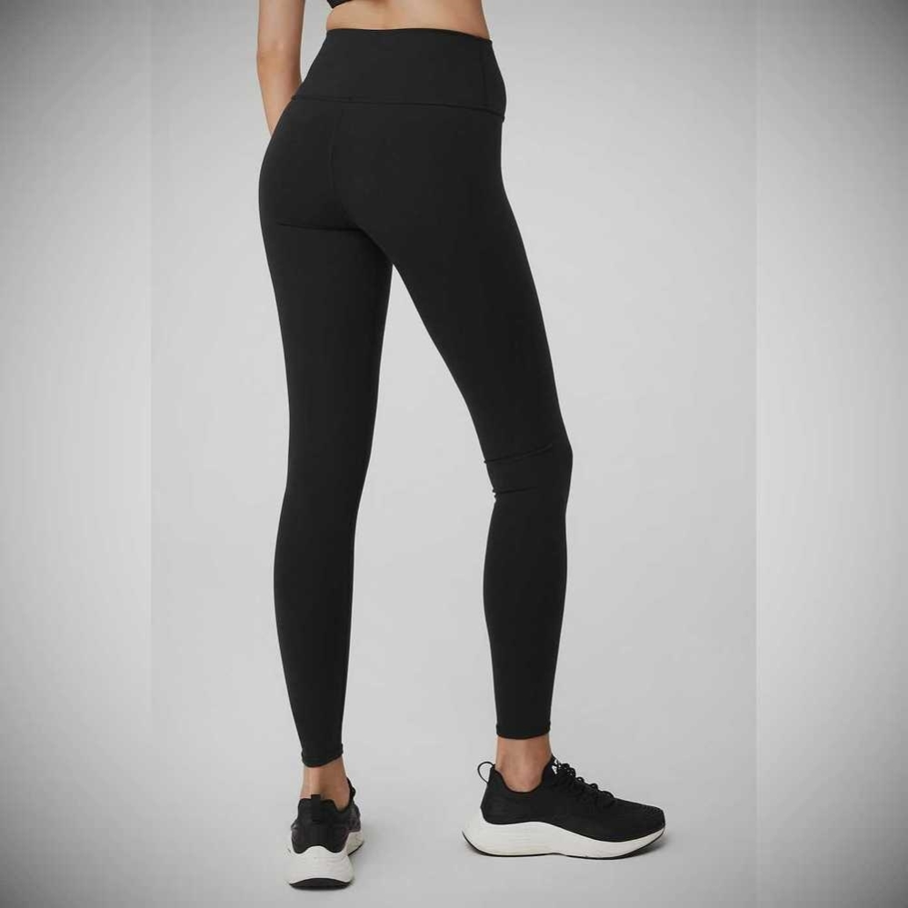 Alo Yoga High-Taille Airbrush Leggings Damen Schwarz | OJATNP562