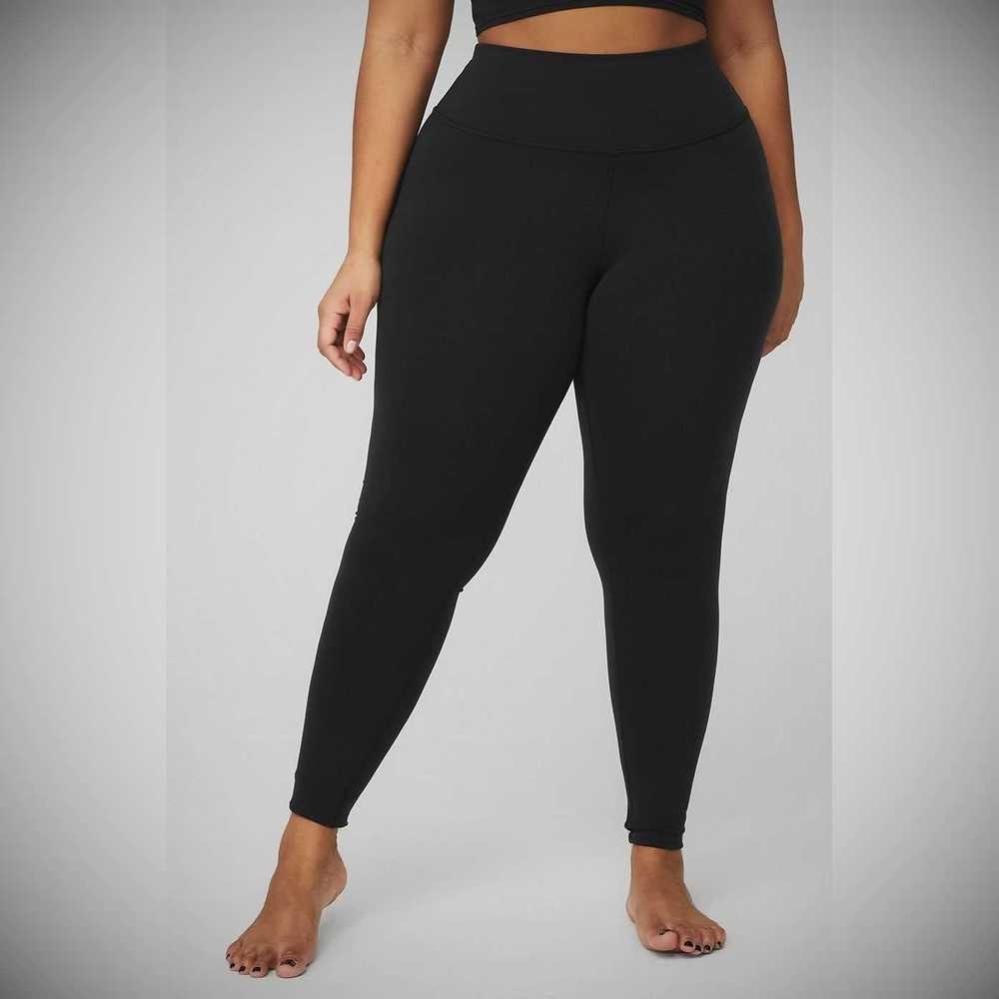 Alo Yoga High-Taille Airbrush Leggings Damen Schwarz | OJATNP562