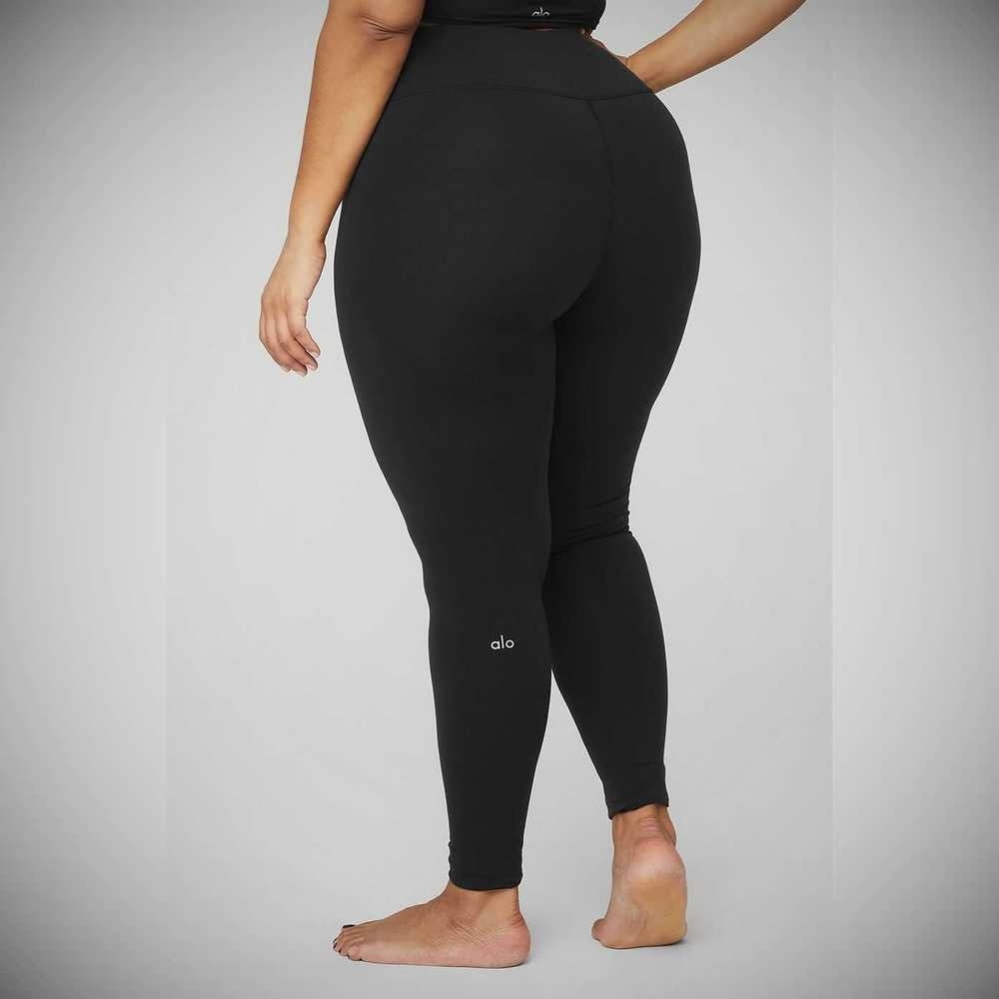 Alo Yoga High-Taille Airbrush Leggings Damen Schwarz | OJATNP562