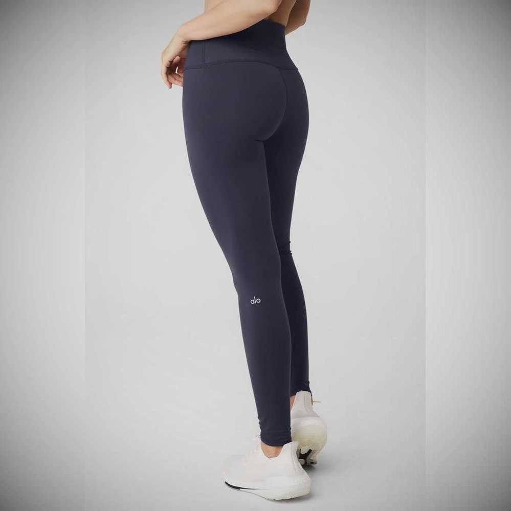 Alo Yoga High-Taille Airbrush Leggings Damen Navy | PCREVU491