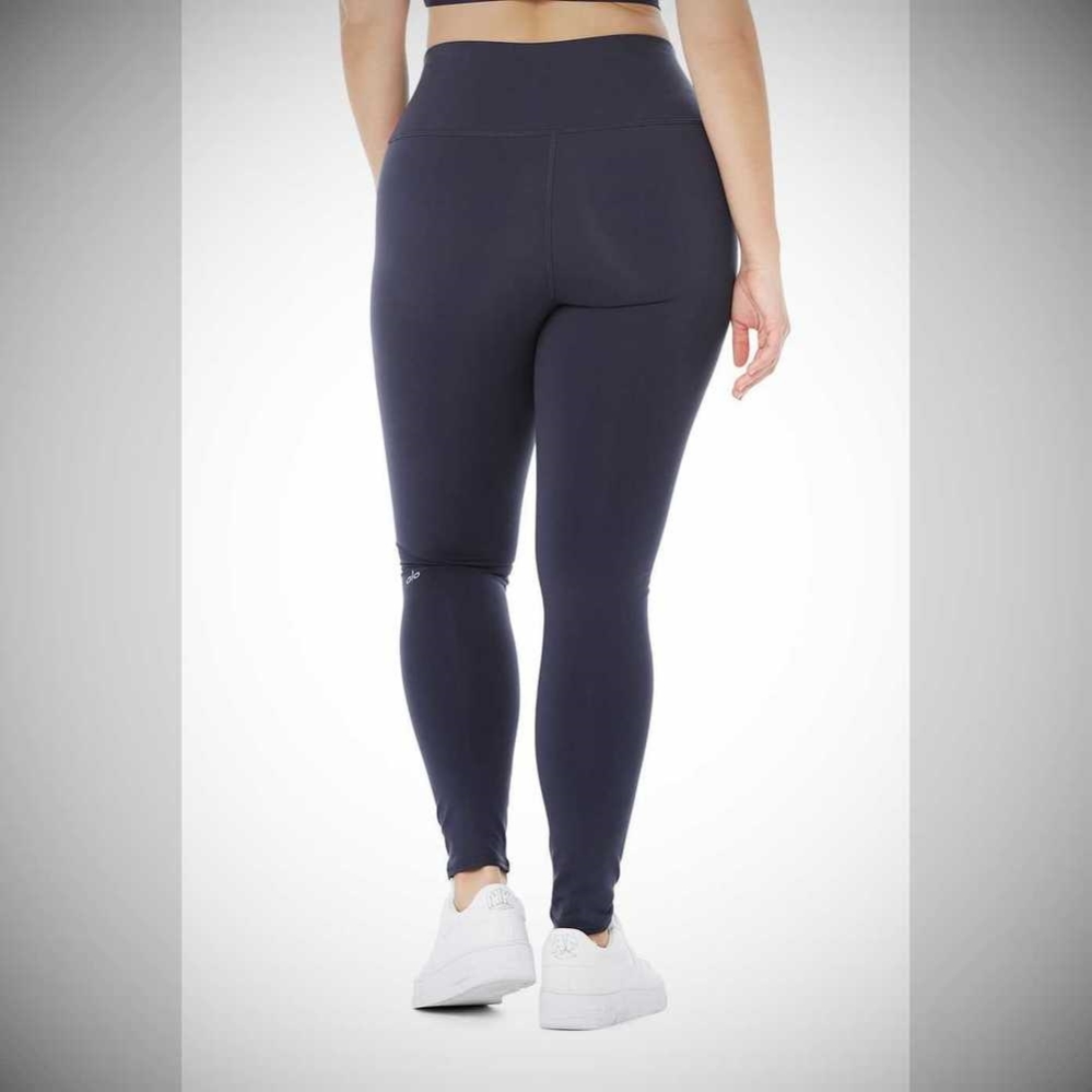 Alo Yoga High-Taille Airbrush Leggings Damen Navy | PCREVU491