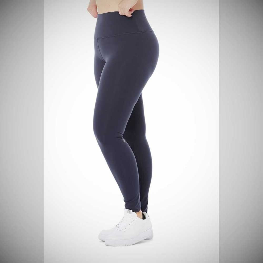 Alo Yoga High-Taille Airbrush Leggings Damen Navy | PCREVU491