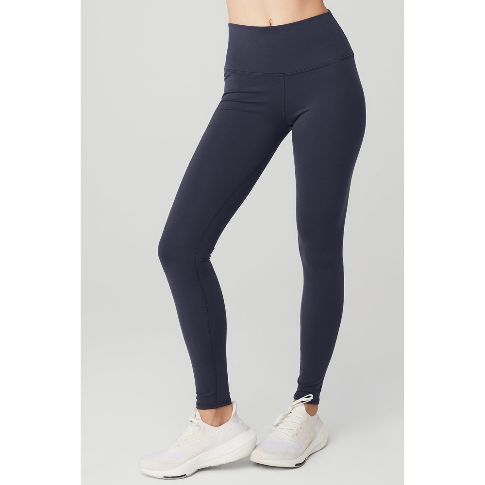 Alo Yoga High-Taille Airbrush Leggings Damen Navy | PCREVU491