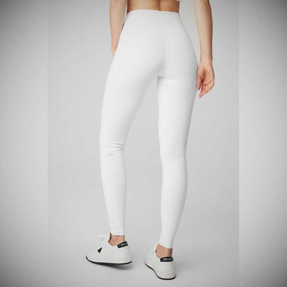 Alo Yoga High-Taille Airbrush Leggings Damen Weiß | PDWKQY820