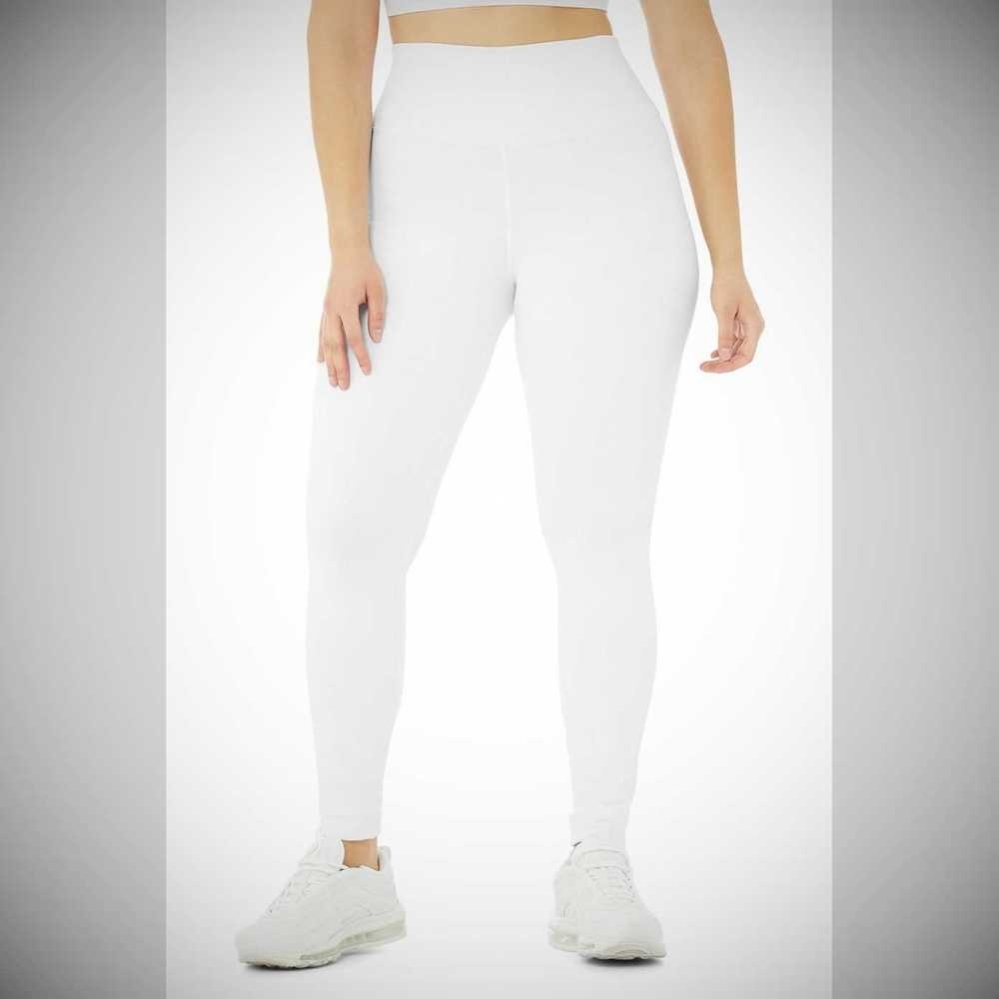 Alo Yoga High-Taille Airbrush Leggings Damen Weiß | PDWKQY820