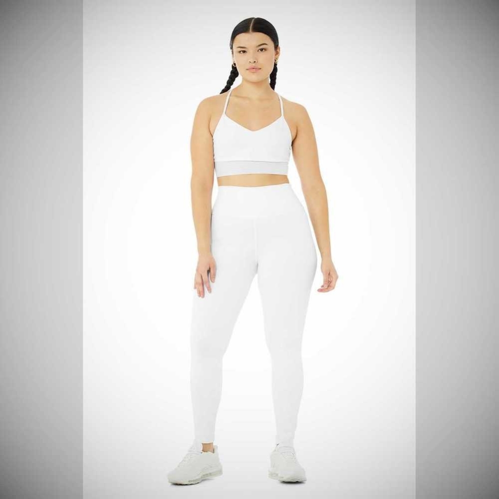 Alo Yoga High-Taille Airbrush Leggings Damen Weiß | PDWKQY820