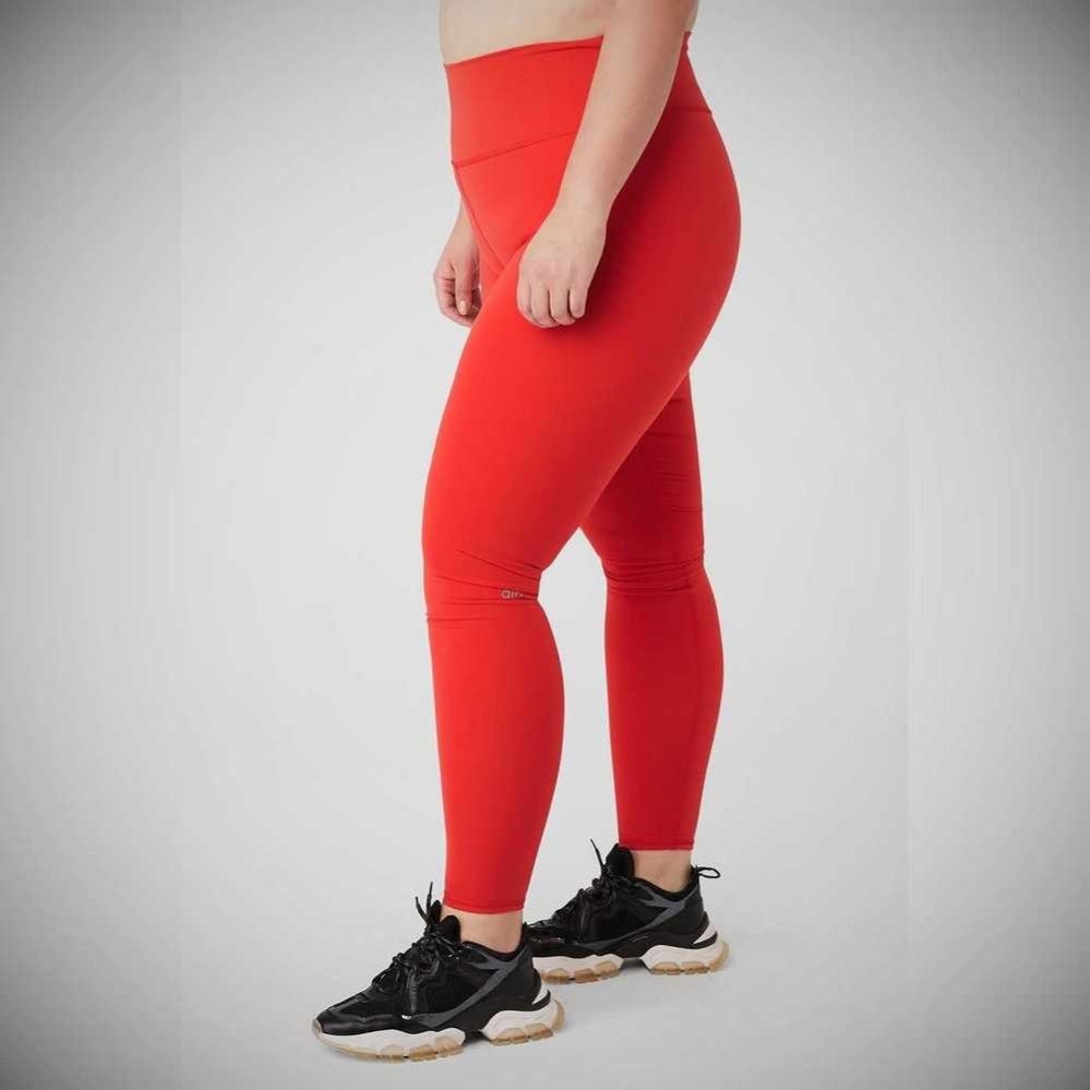 Alo Yoga High-Taille Airbrush Leggings Damen Rot | QDLMGY089