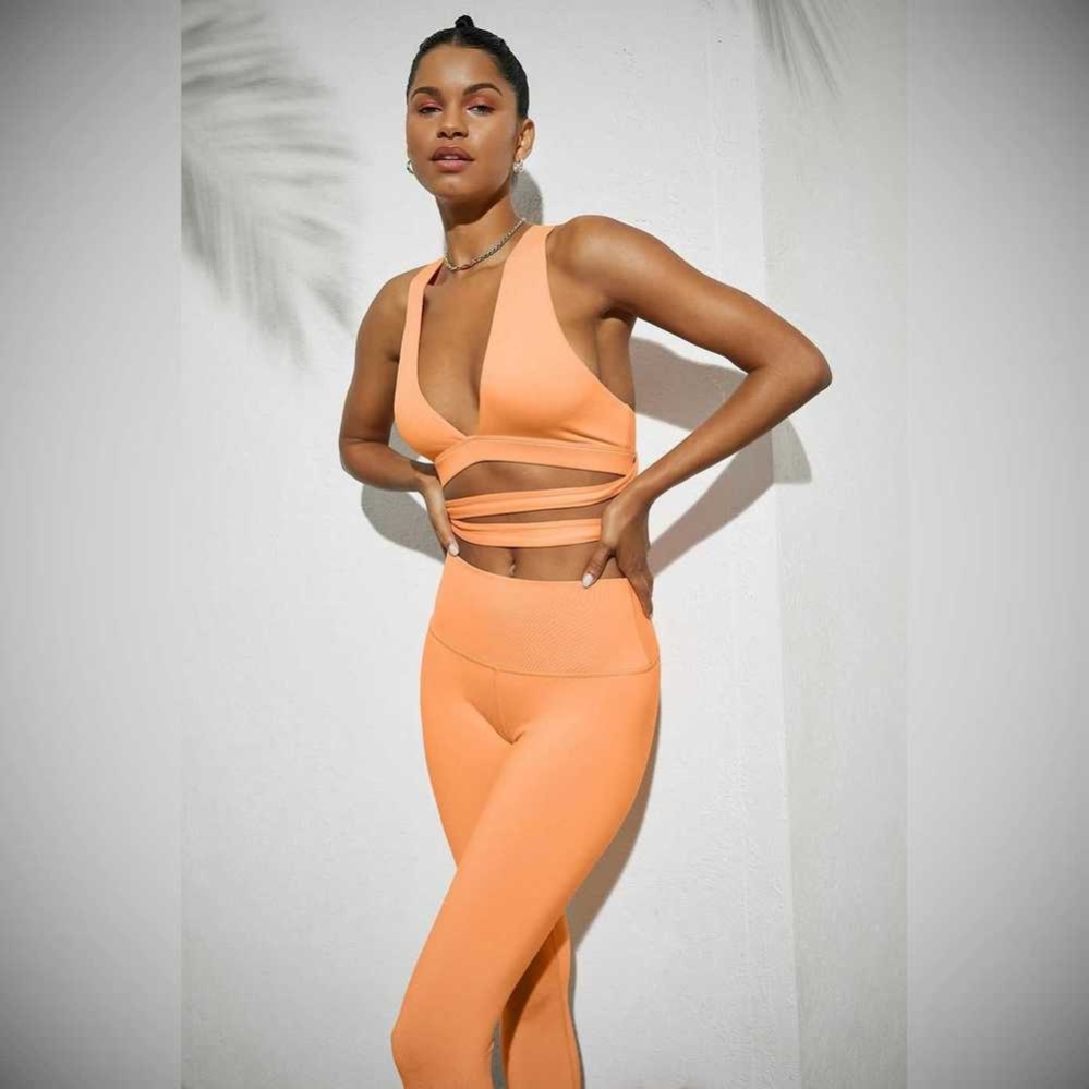 Alo Yoga High-Taille Airbrush Leggings Damen Orange | UQGDZM316