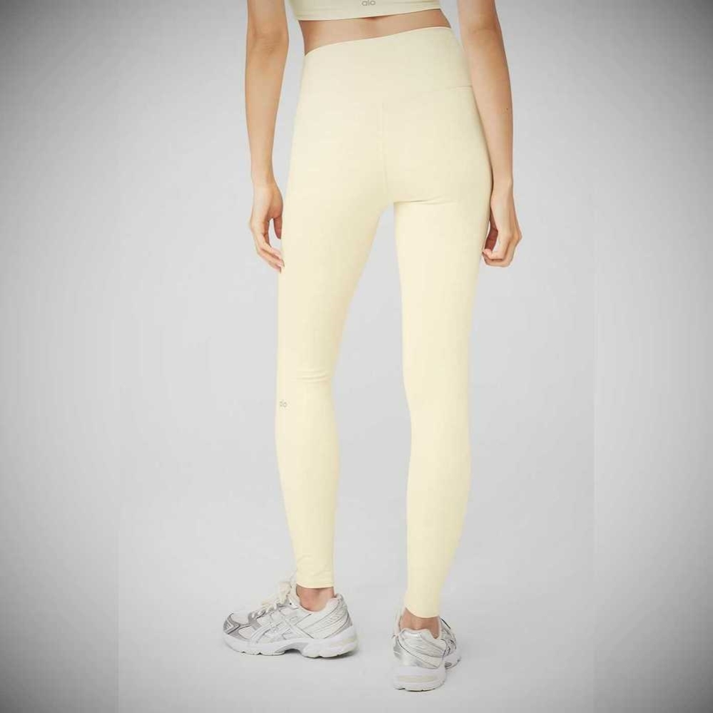 Alo Yoga High-Taille Airbrush Leggings Damen Hellgelb | XYGTUI672