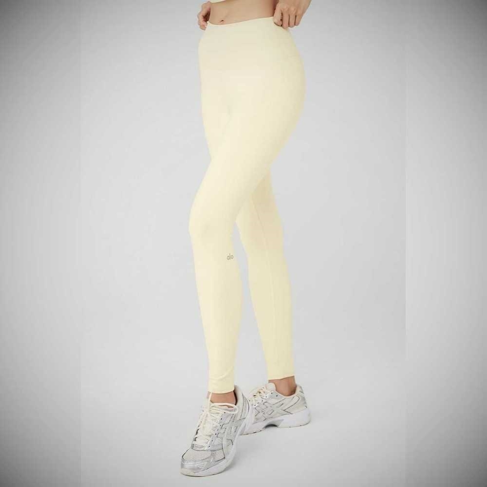 Alo Yoga High-Taille Airbrush Leggings Damen Hellgelb | XYGTUI672