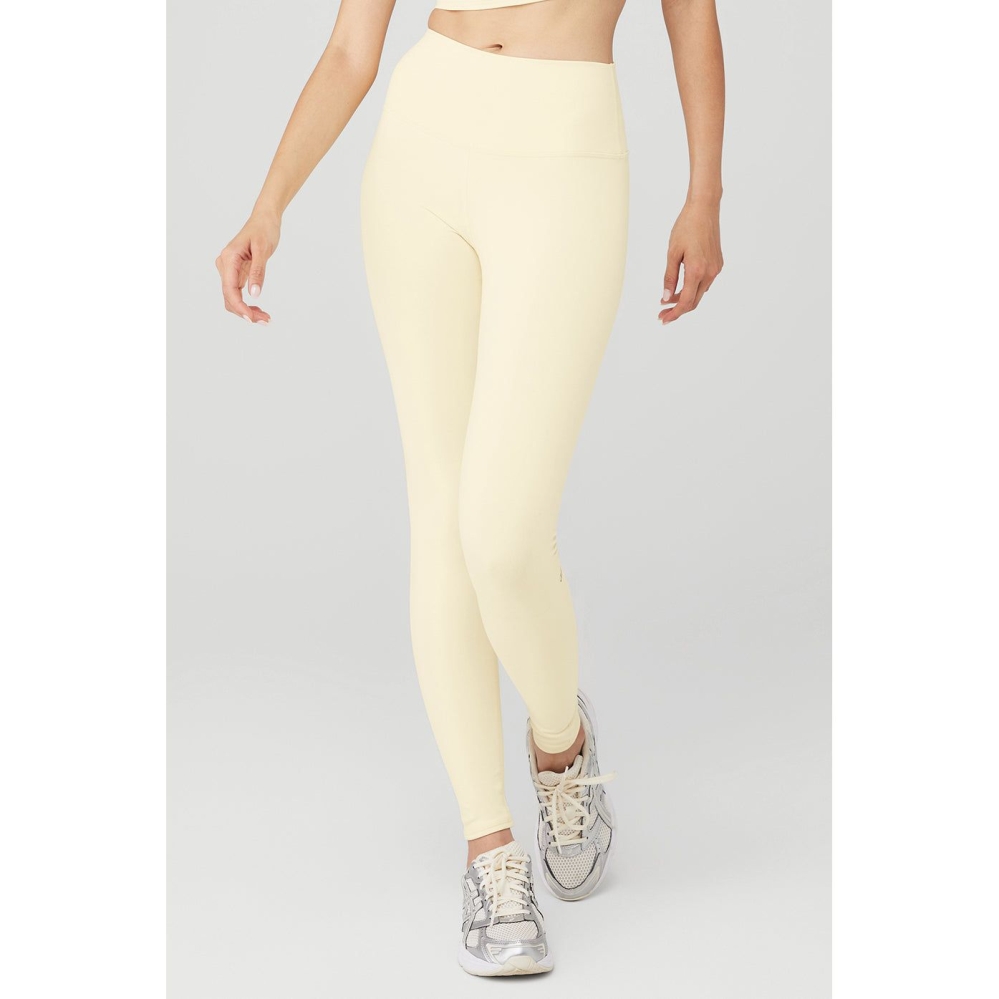 Alo Yoga High-Taille Airbrush Leggings Damen Hellgelb | XYGTUI672