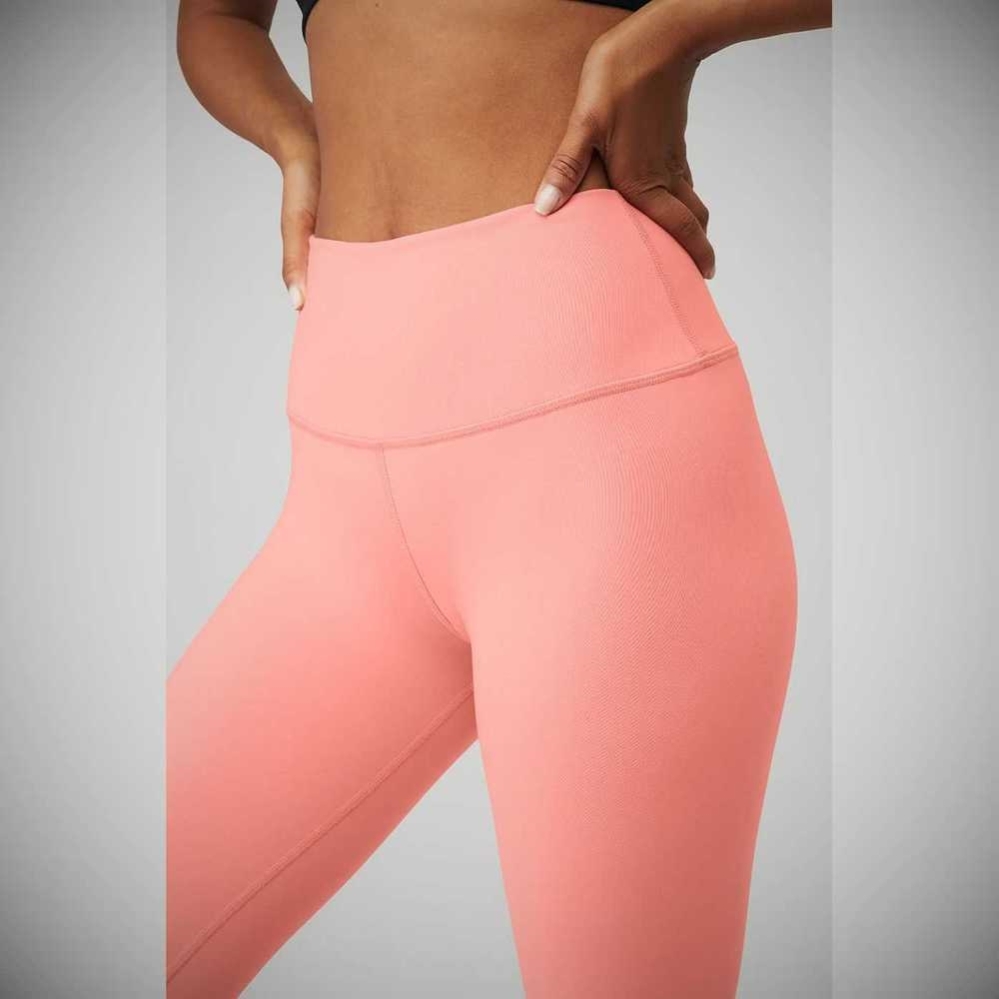 Alo Yoga High-Taille Airbrush Leggings Damen Rosa | YTLZFX602