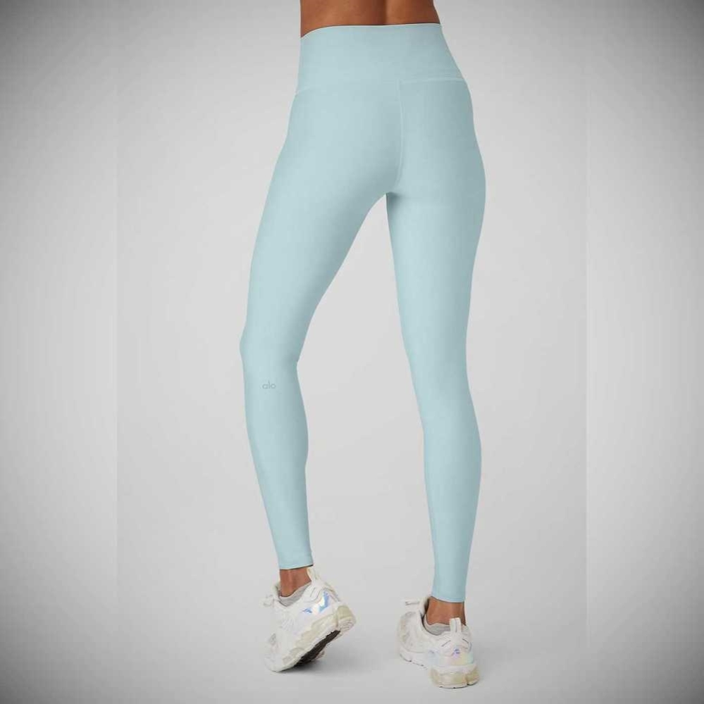 Alo Yoga High-Taille Airlift Leggings Damen Blau | CAEDZP896