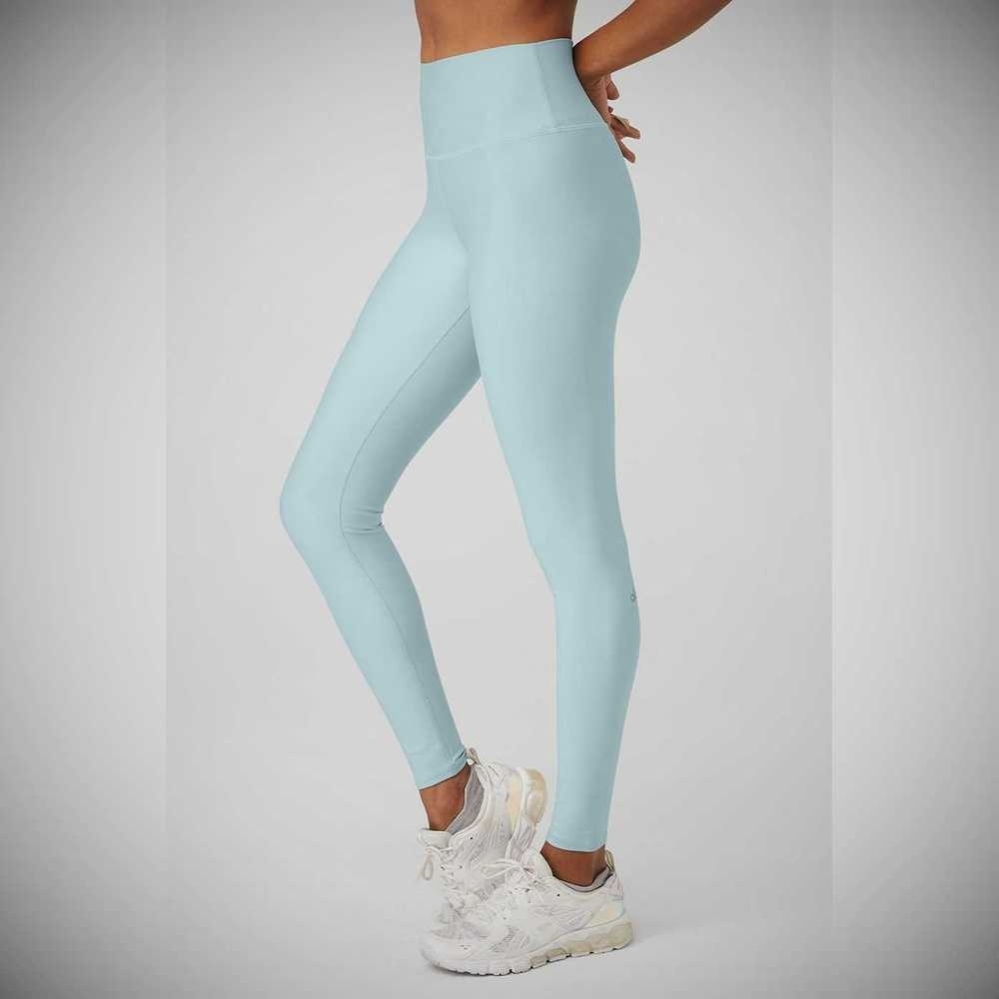 Alo Yoga High-Taille Airlift Leggings Damen Blau | CAEDZP896