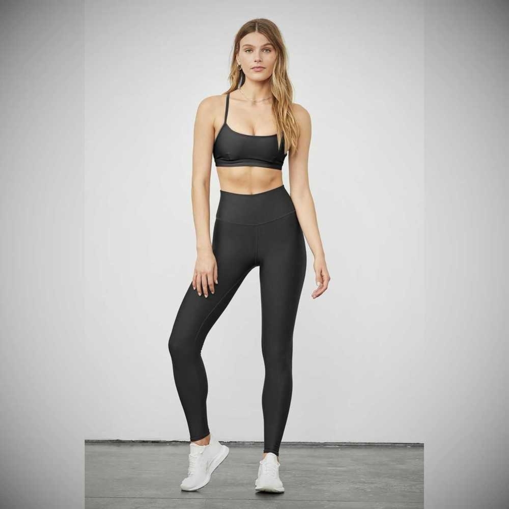 Alo Yoga High-Taille Airlift Leggings Damen Grau | HJQFZK324