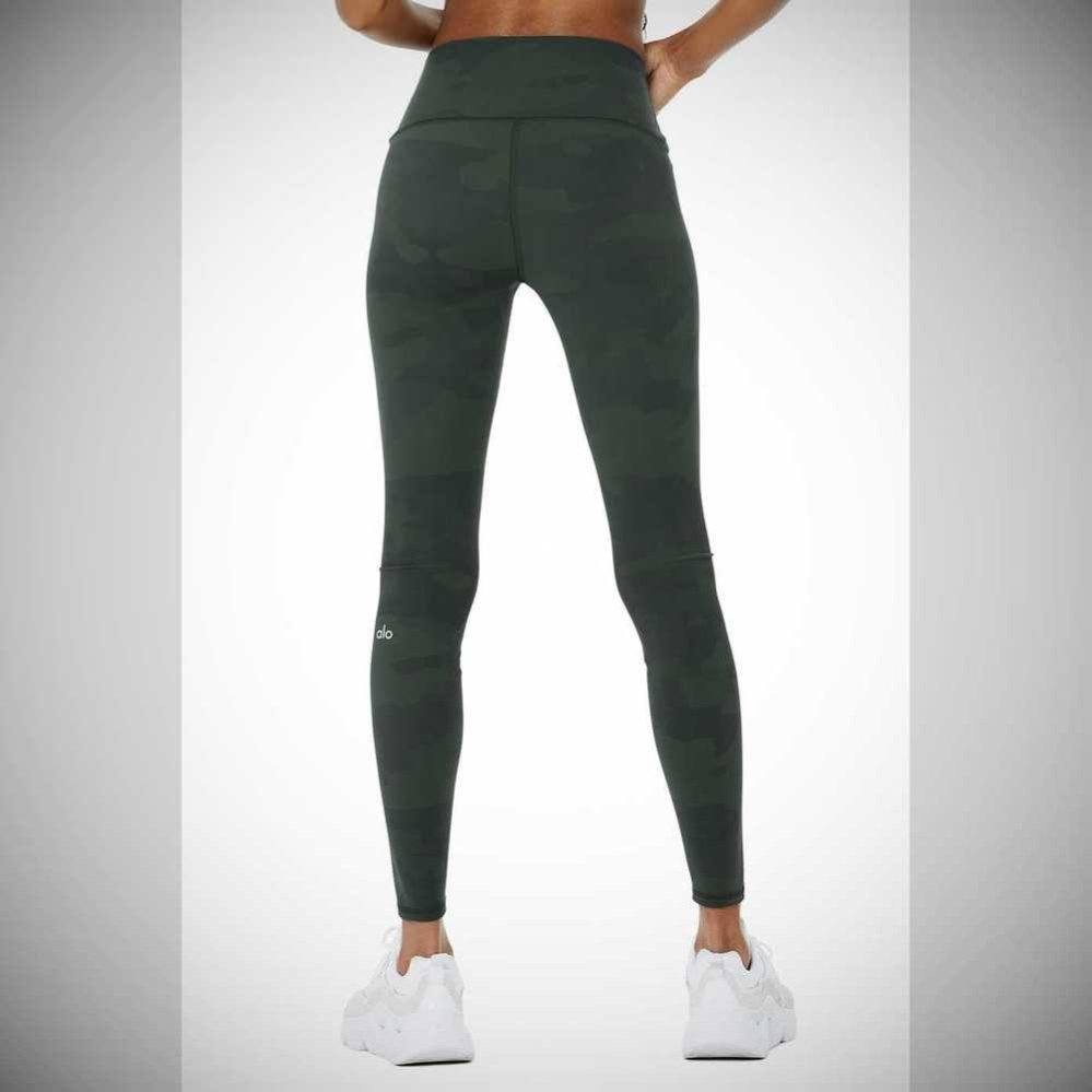 Alo Yoga High-Taille Camo Vapor Leggings Damen Grün | EDXMYA451