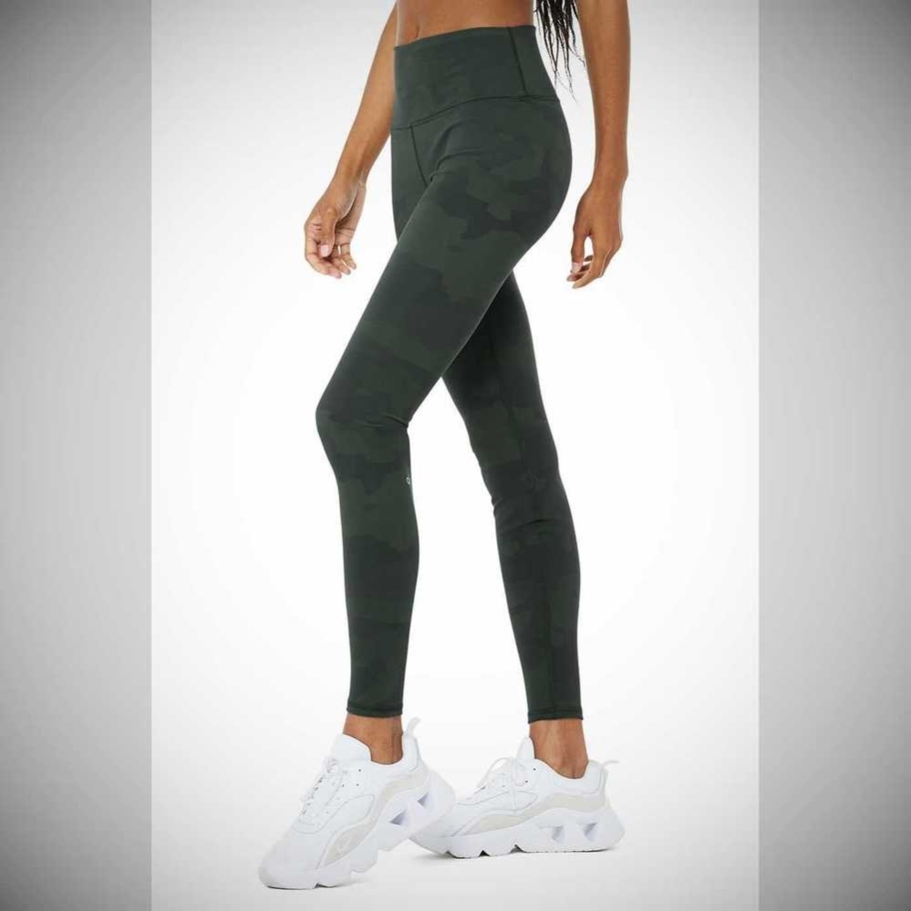 Alo Yoga High-Taille Camo Vapor Leggings Damen Grün | EDXMYA451