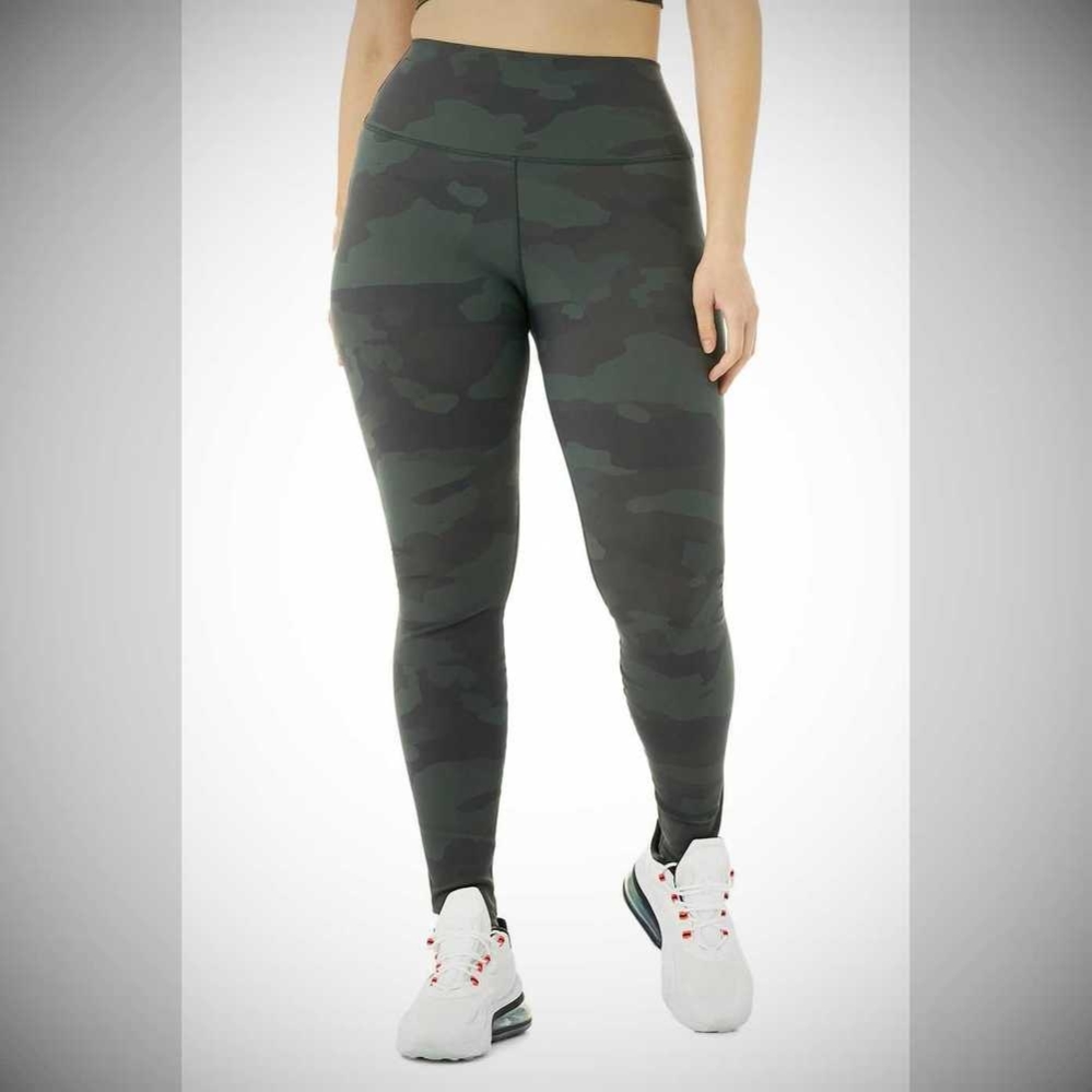 Alo Yoga High-Taille Camo Vapor Leggings Damen Grün | EDXMYA451