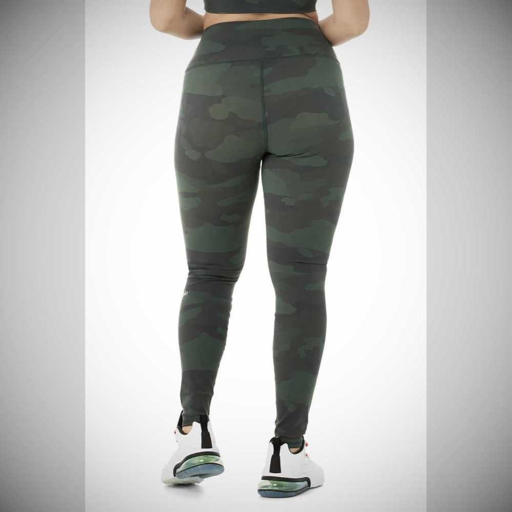 Alo Yoga High-Taille Camo Vapor Leggings Damen Grün | EDXMYA451