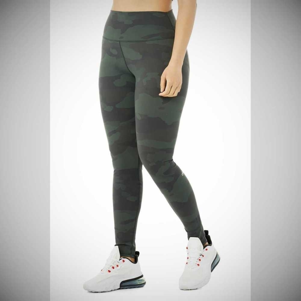 Alo Yoga High-Taille Camo Vapor Leggings Damen Grün | EDXMYA451