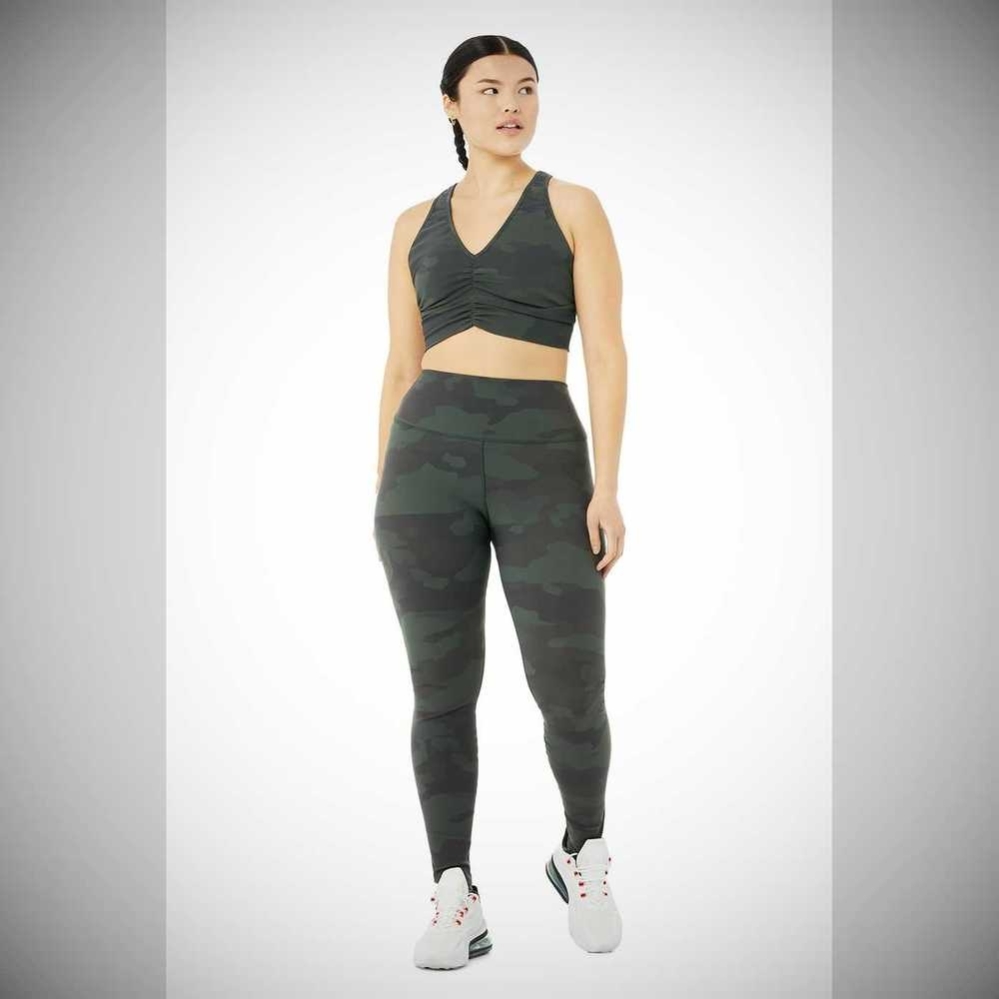 Alo Yoga High-Taille Camo Vapor Leggings Damen Grün | EDXMYA451