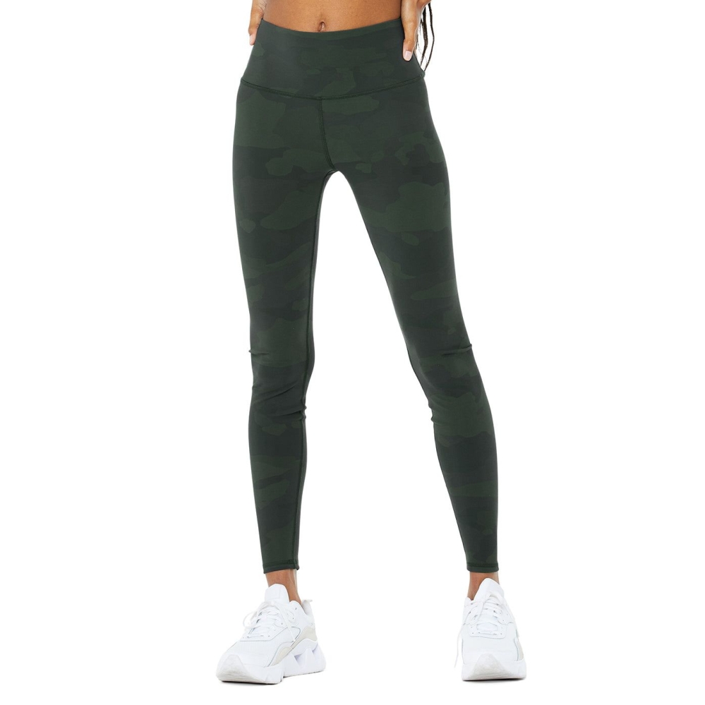 Alo Yoga High-Taille Camo Vapor Leggings Damen Grün | EDXMYA451