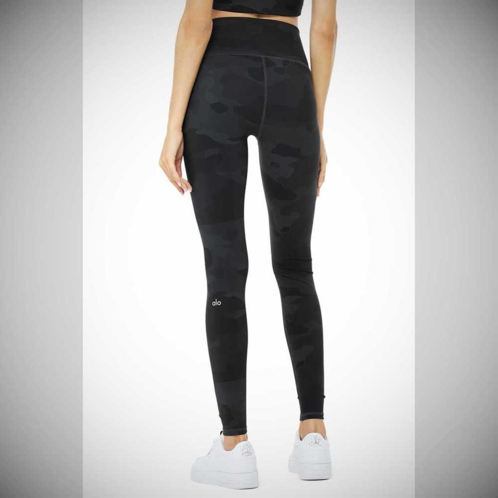 Alo Yoga High-Taille Camo Vapor Leggings Damen Schwarz | WPJRBX485