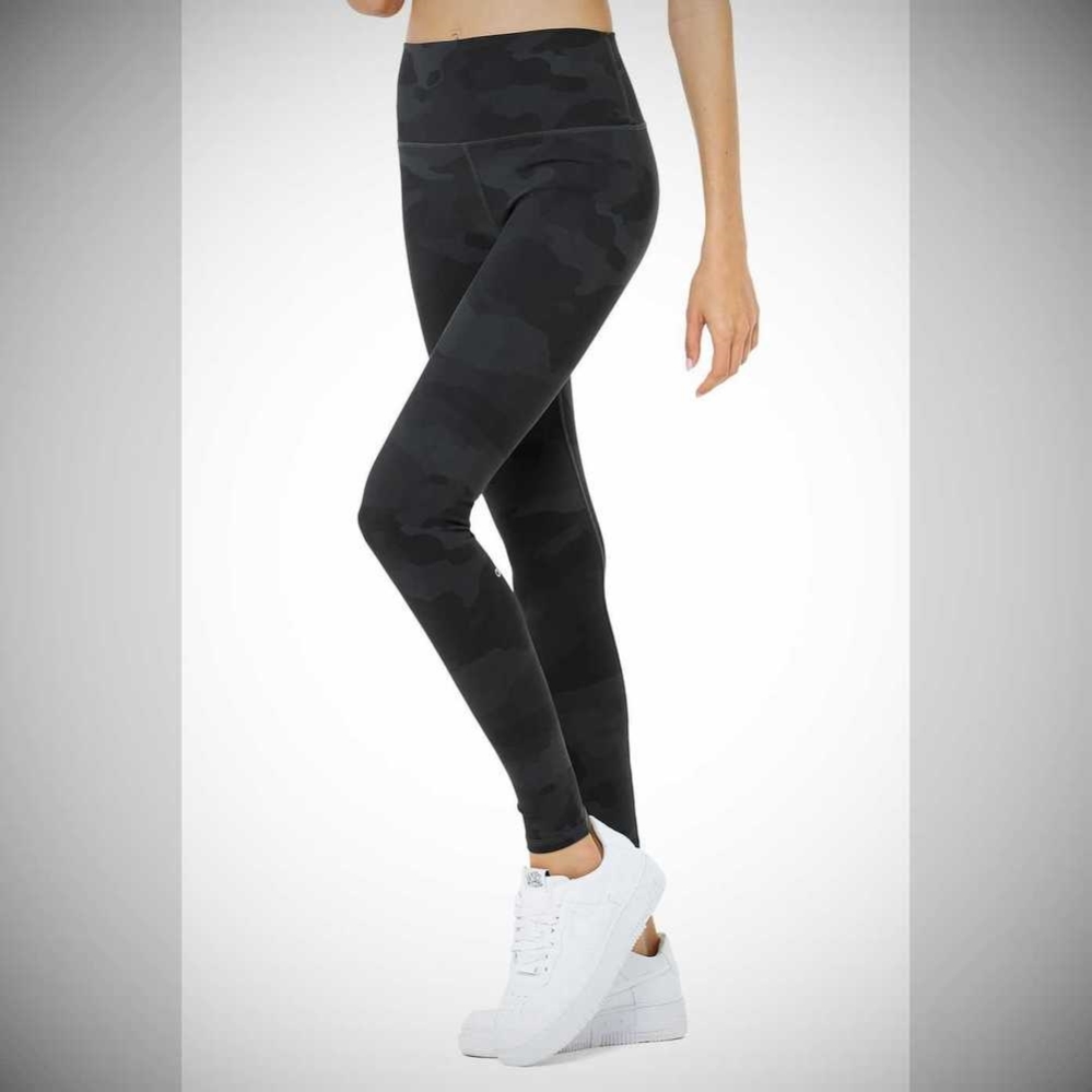 Alo Yoga High-Taille Camo Vapor Leggings Damen Schwarz | WPJRBX485