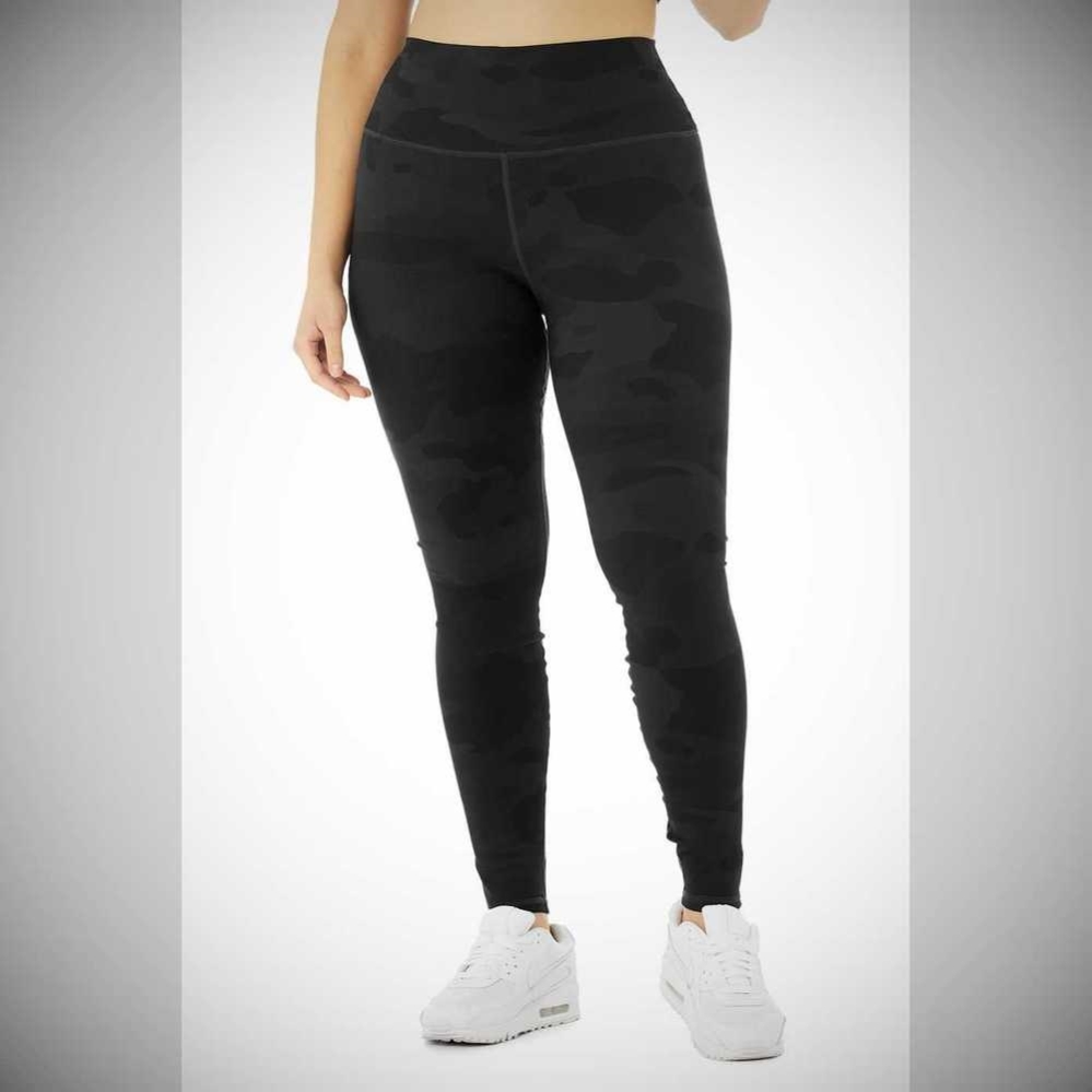 Alo Yoga High-Taille Camo Vapor Leggings Damen Schwarz | WPJRBX485