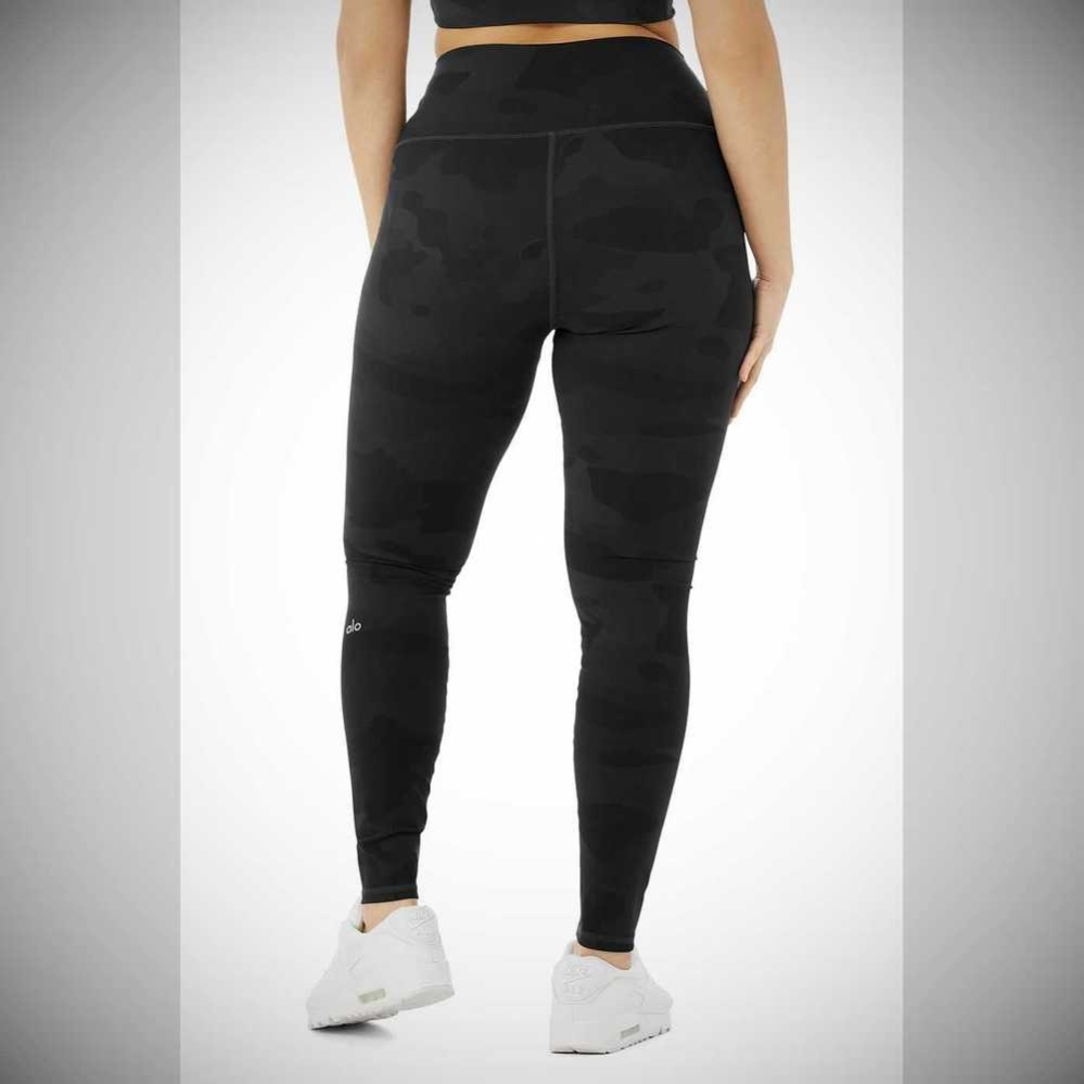 Alo Yoga High-Taille Camo Vapor Leggings Damen Schwarz | WPJRBX485