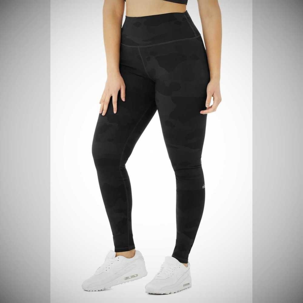 Alo Yoga High-Taille Camo Vapor Leggings Damen Schwarz | WPJRBX485