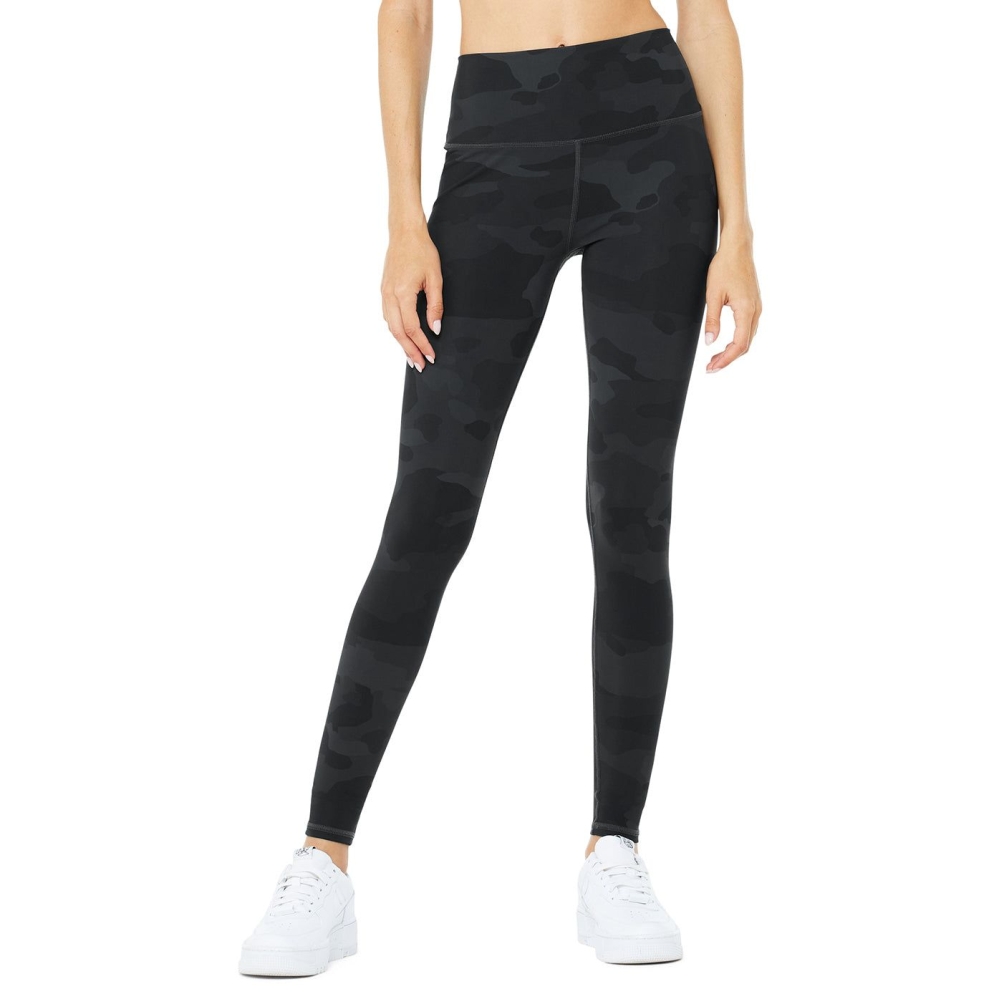 Alo Yoga High-Taille Camo Vapor Leggings Damen Schwarz | WPJRBX485