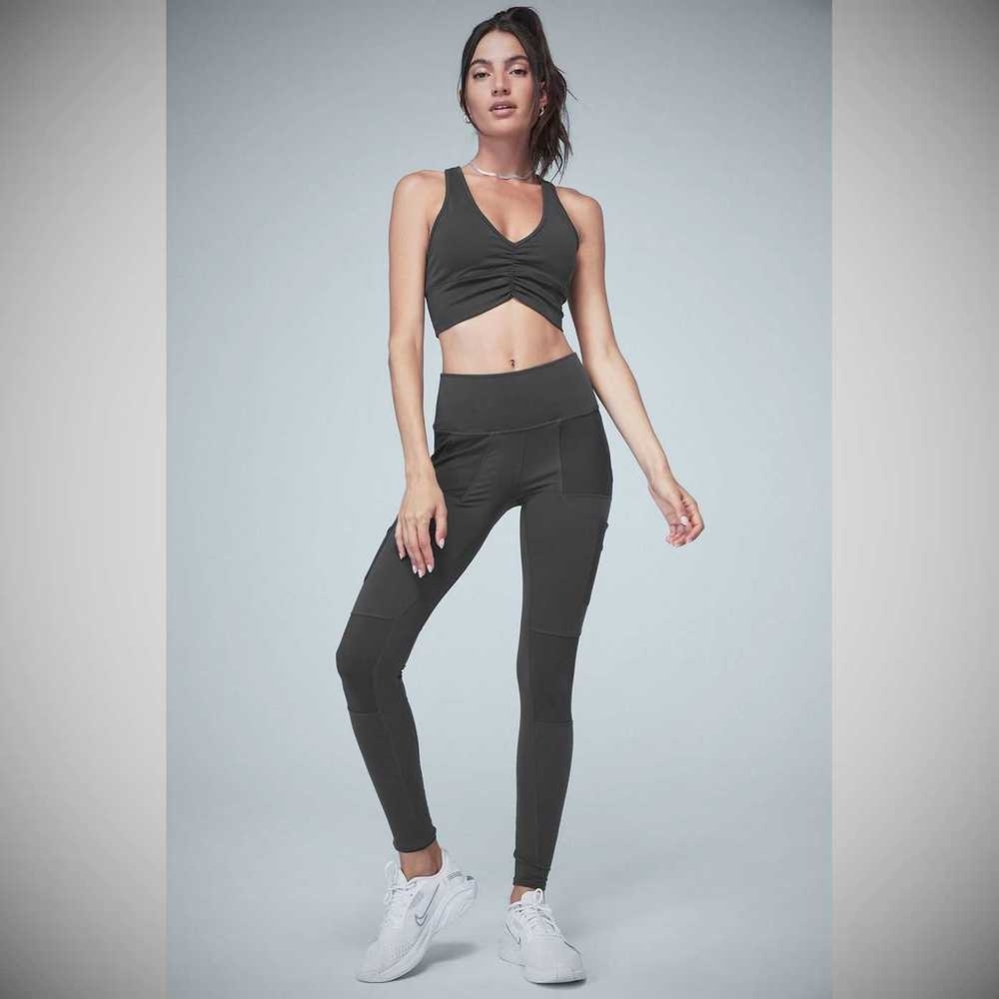 Alo Yoga High-Taille Cargo Leggings Damen Grau | LICHVF607