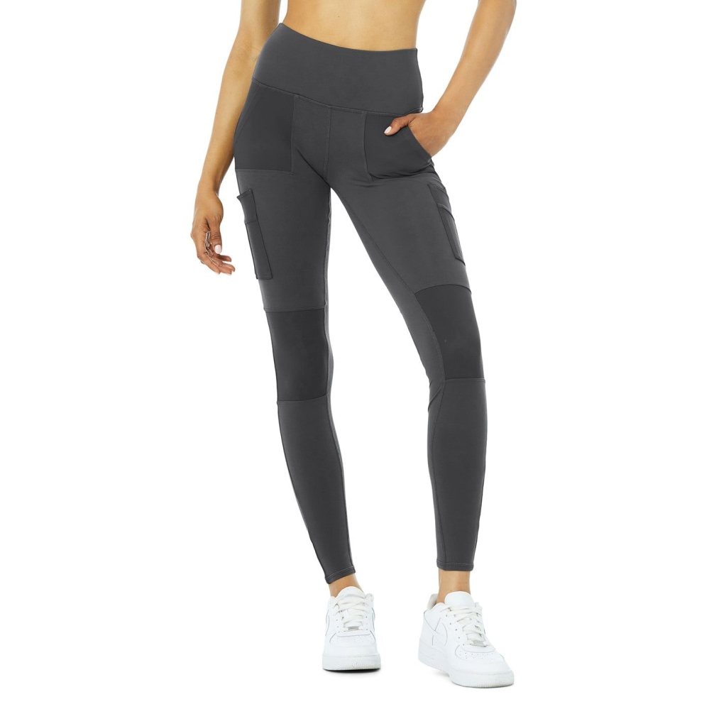 Alo Yoga High-Taille Cargo Leggings Damen Grau | LICHVF607