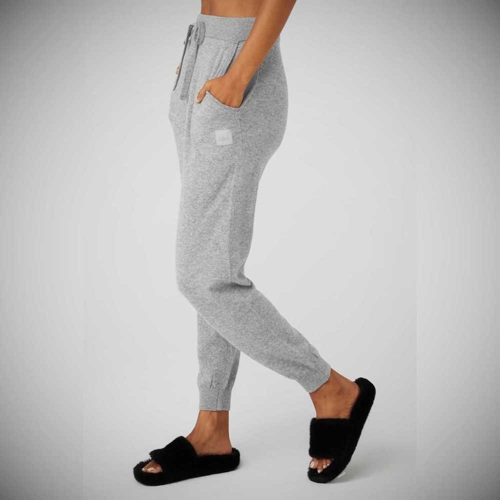 Alo Yoga High-Taille Cashmere Jet Set Hose Damen Grau | LBFEMY845