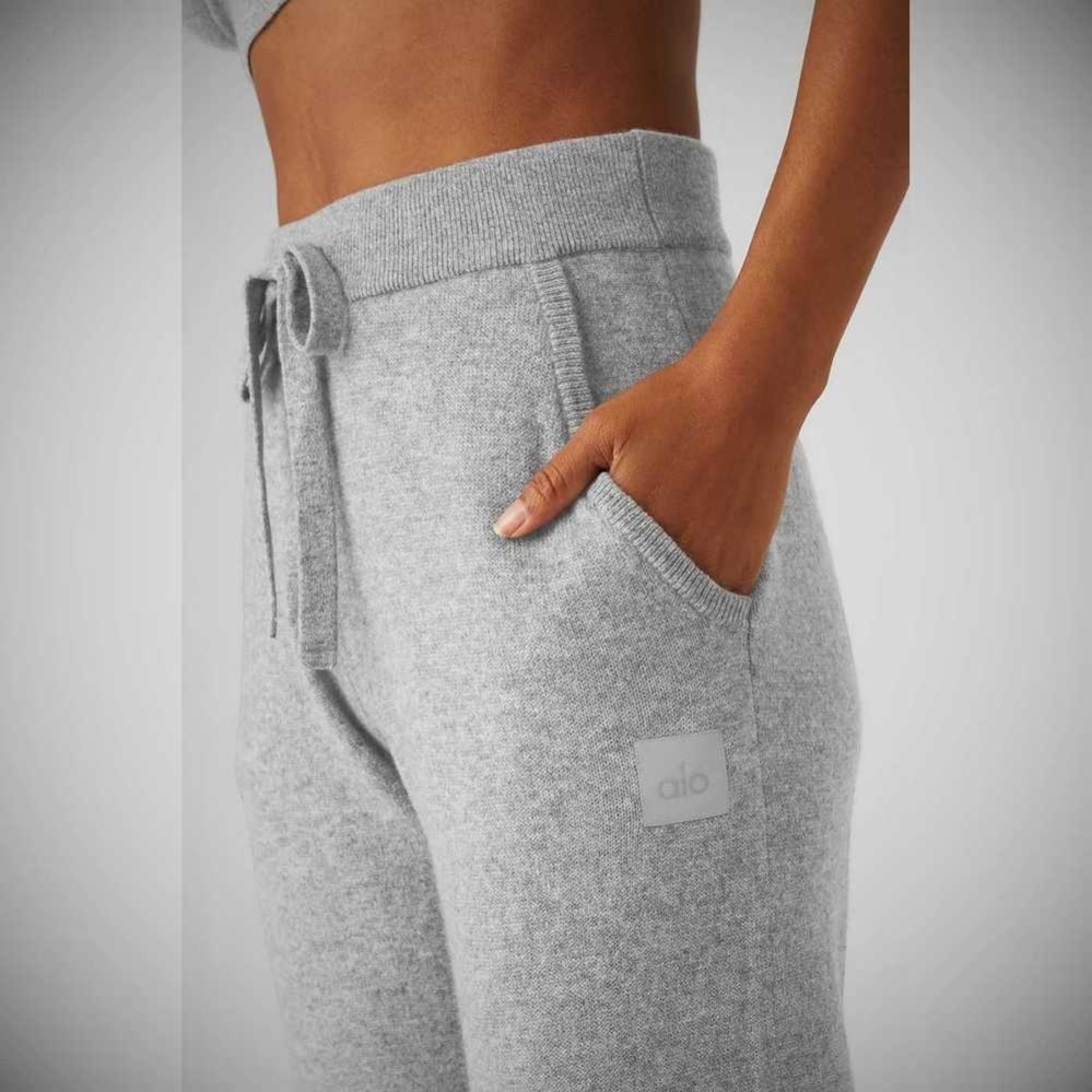 Alo Yoga High-Taille Cashmere Jet Set Hose Damen Grau | LBFEMY845