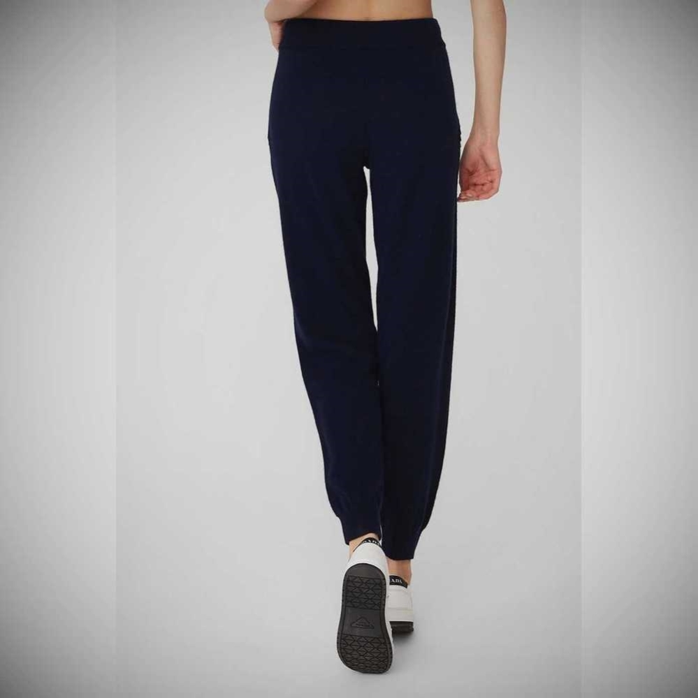 Alo Yoga High-Taille Cashmere Jet Set Hose Damen Navy | UTJPRF901