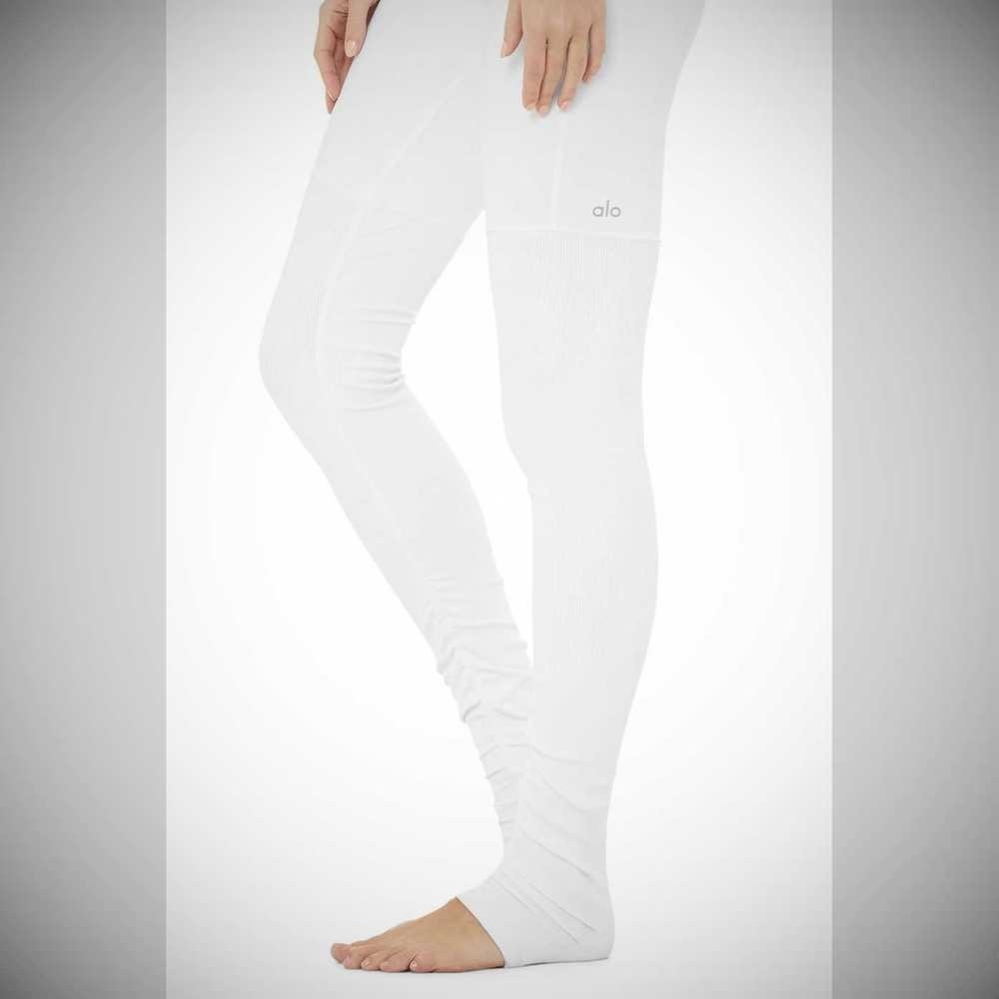 Alo Yoga High-Taille Goddess Leggings Damen Weiß | DEZJNY297