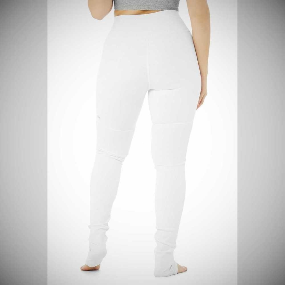 Alo Yoga High-Taille Goddess Leggings Damen Weiß | DEZJNY297